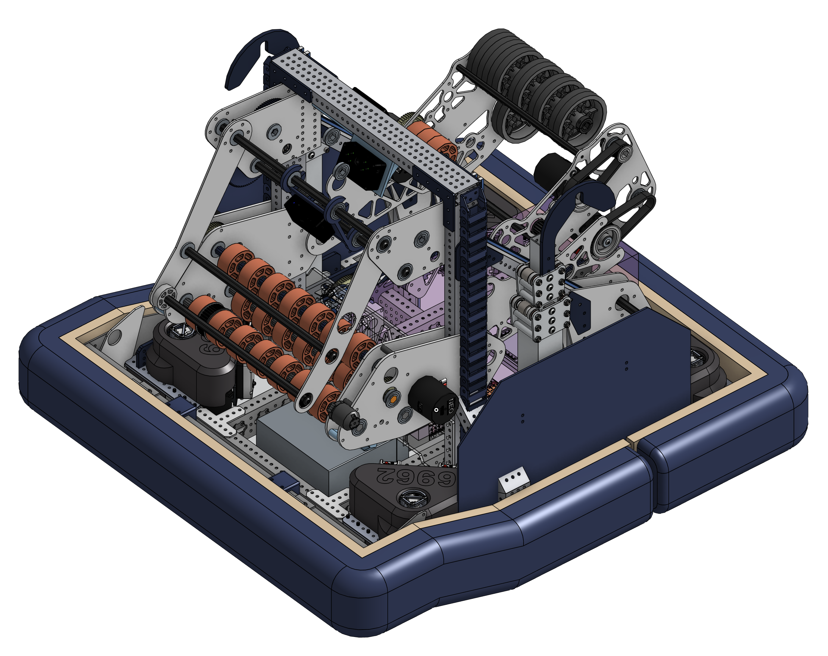Scorpius, the 2024 CRESCENDO robot, in CAD